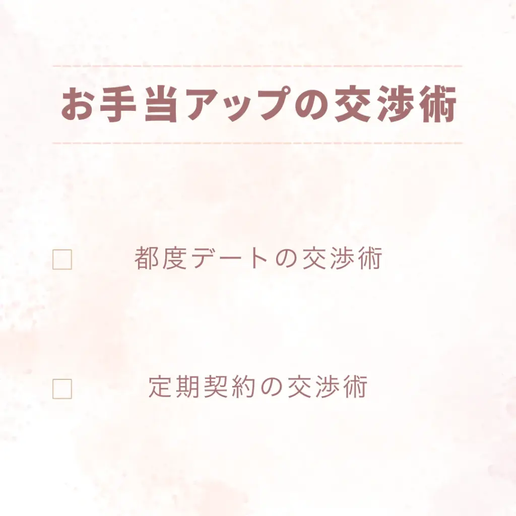 お手当アップの交渉術